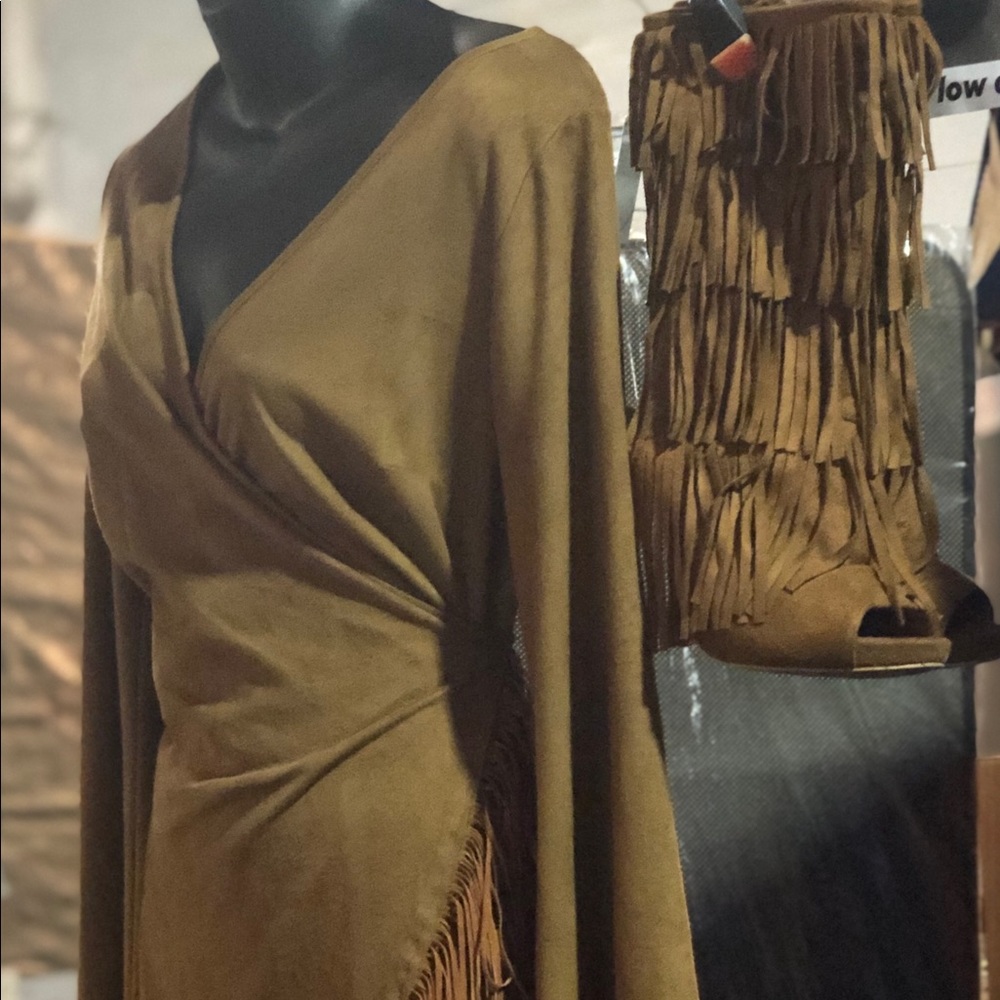 Beautifully designed suede shirt and boots